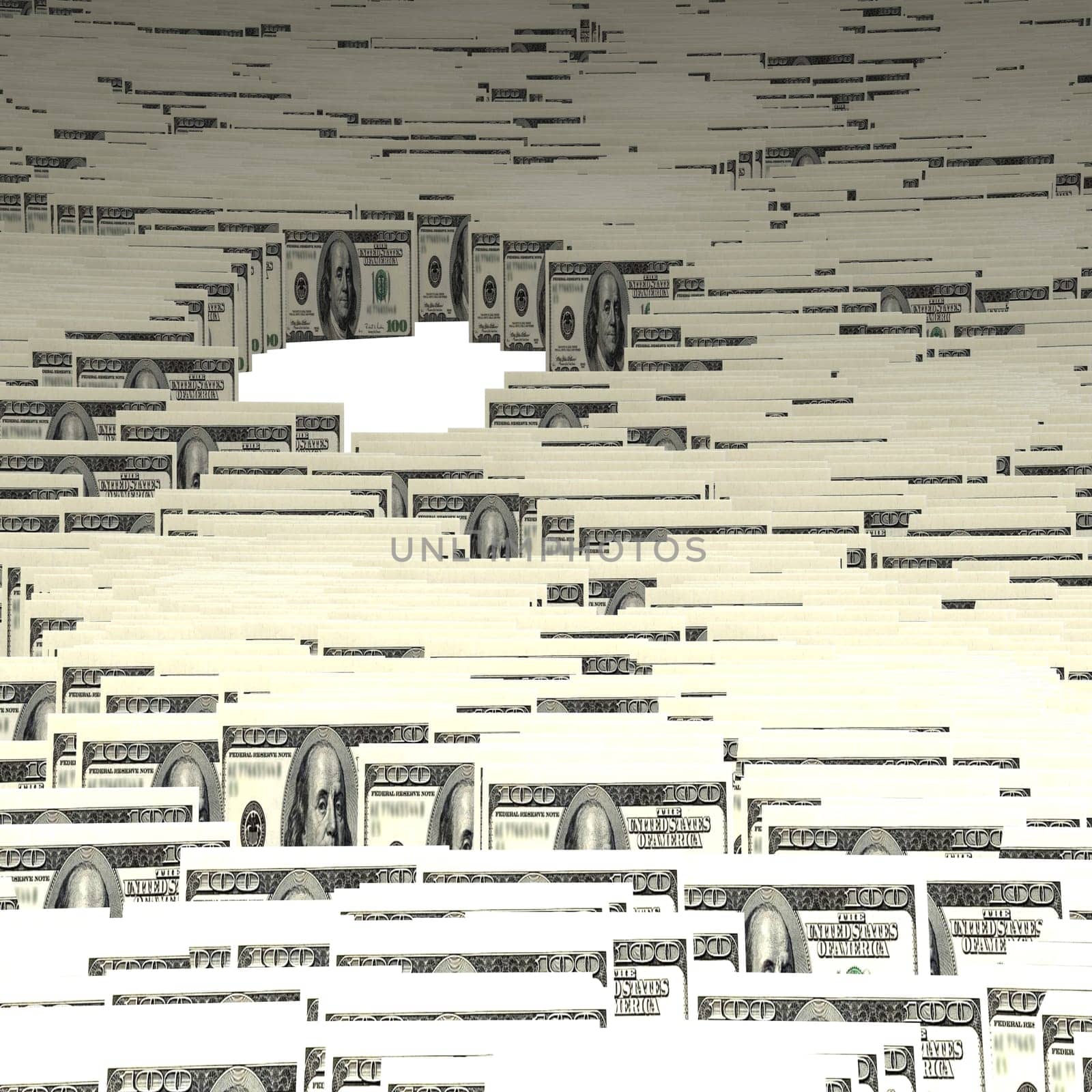 Seamlessly Tileable and repeatable !00's US Currency