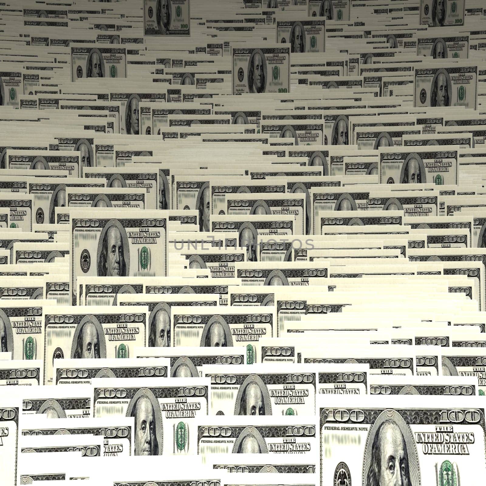 Seamlessly Tileable and repeatable !00's US Currency
