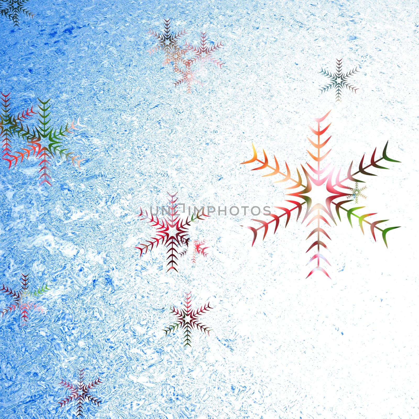 Abstract 3D Snowflakes Design for adv or others purpose use