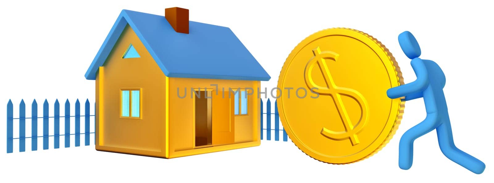 Person invest dollars in his future house