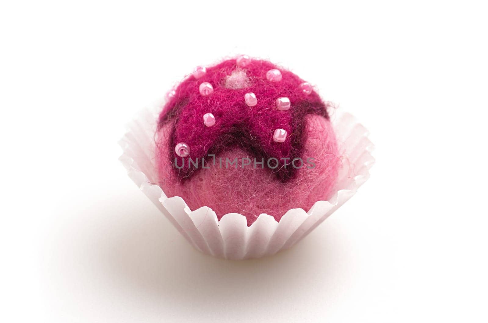 colorful felt praline