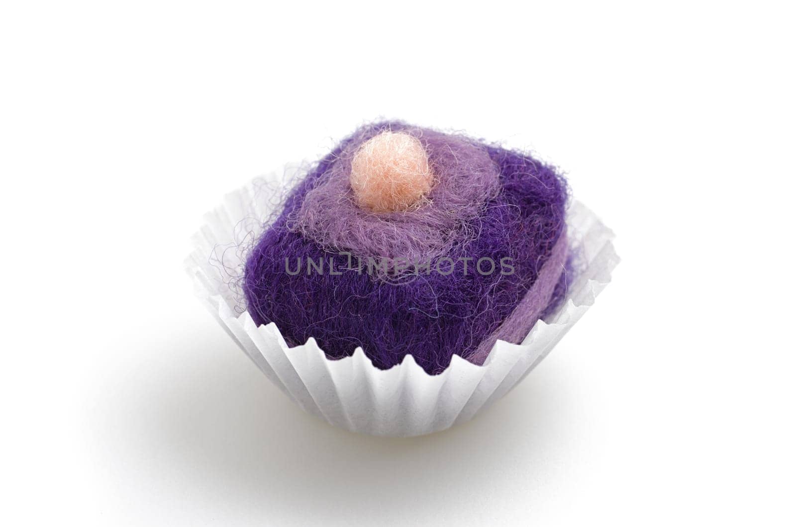 colorful felt praline