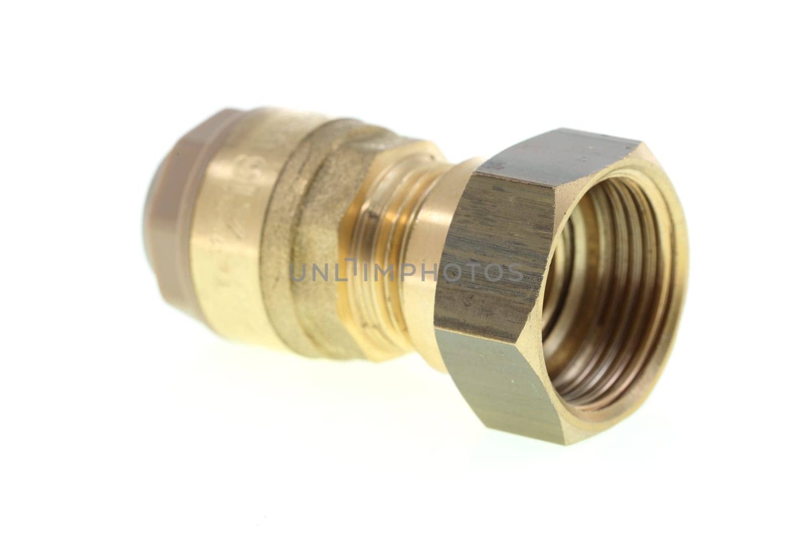 details of plumbing fittings isolated on white background