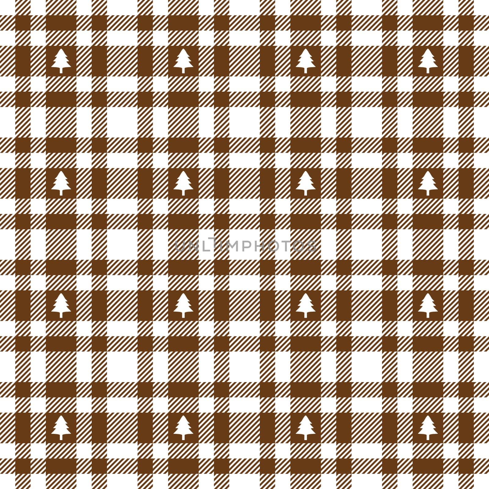 Christmas Tree on Plaid Tablecloth Pattern - Endless