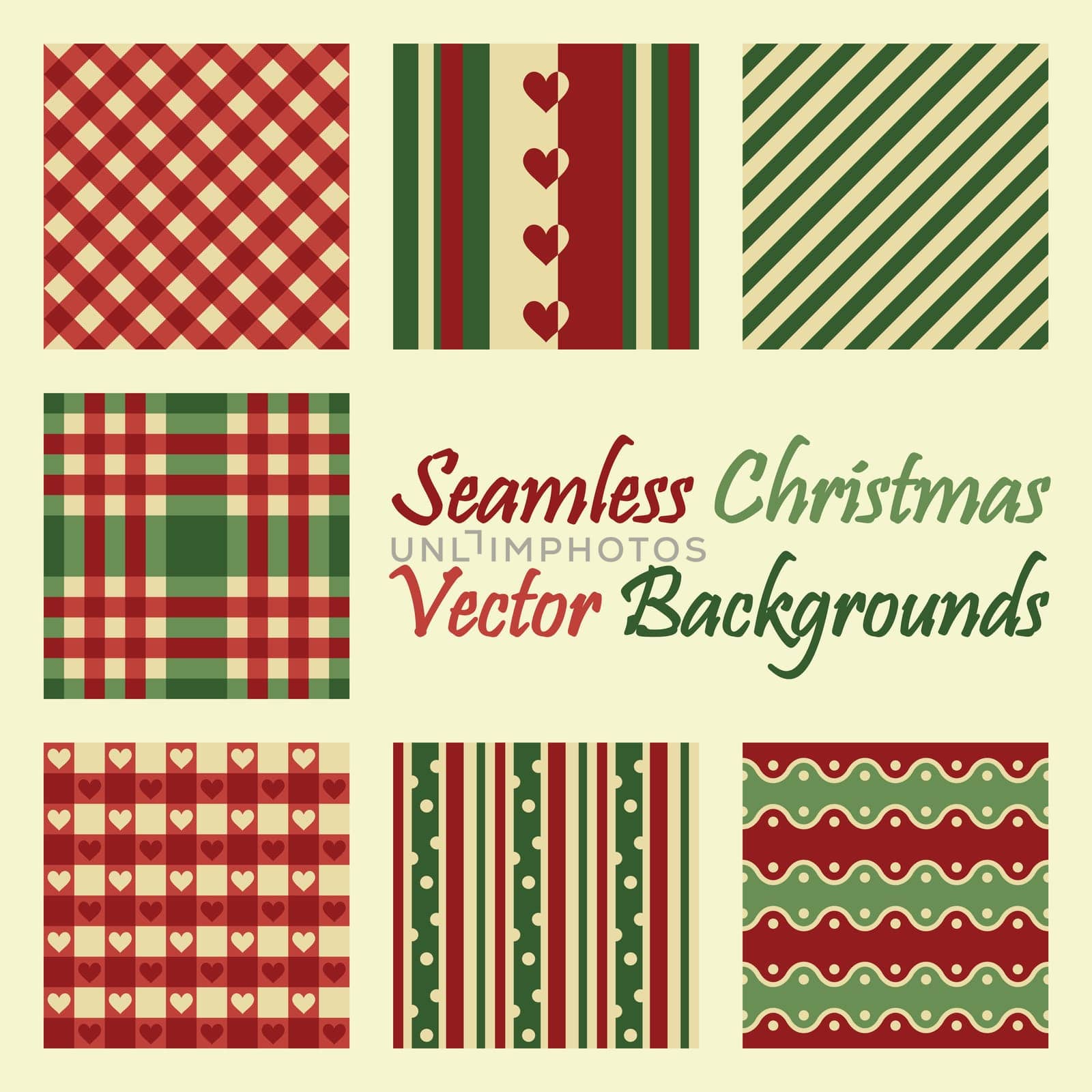 Seamless Christmas Vector Backgrounds 01