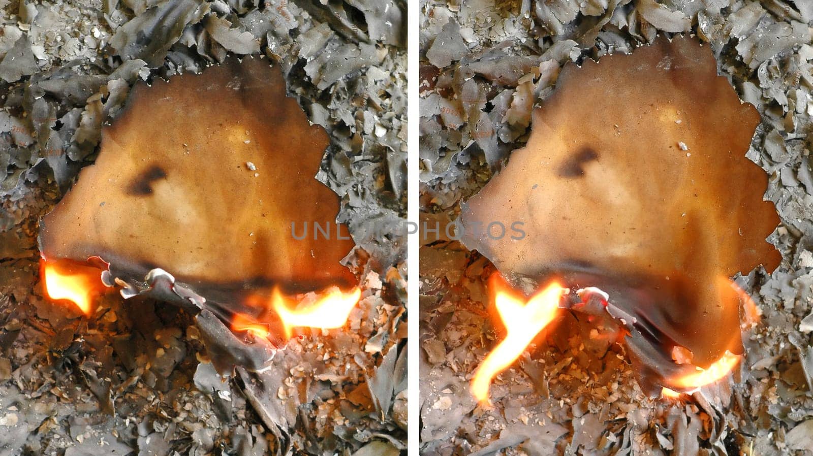 burning paper