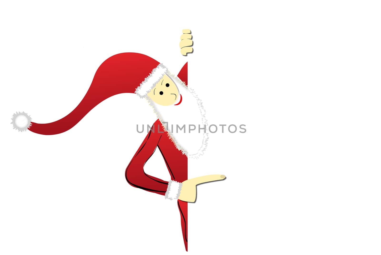 Santa Claus with copy space
