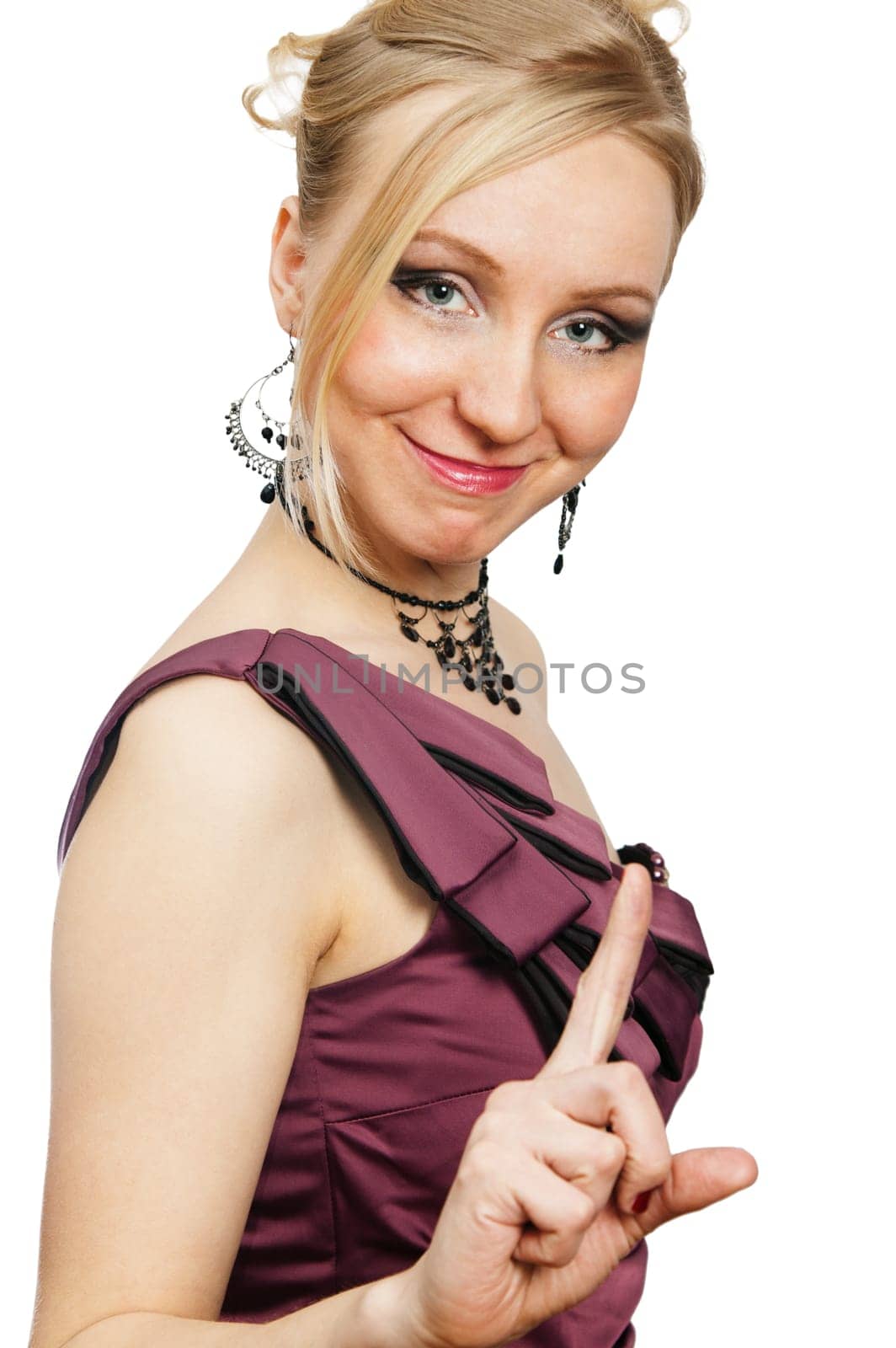 Portrait of expressive female