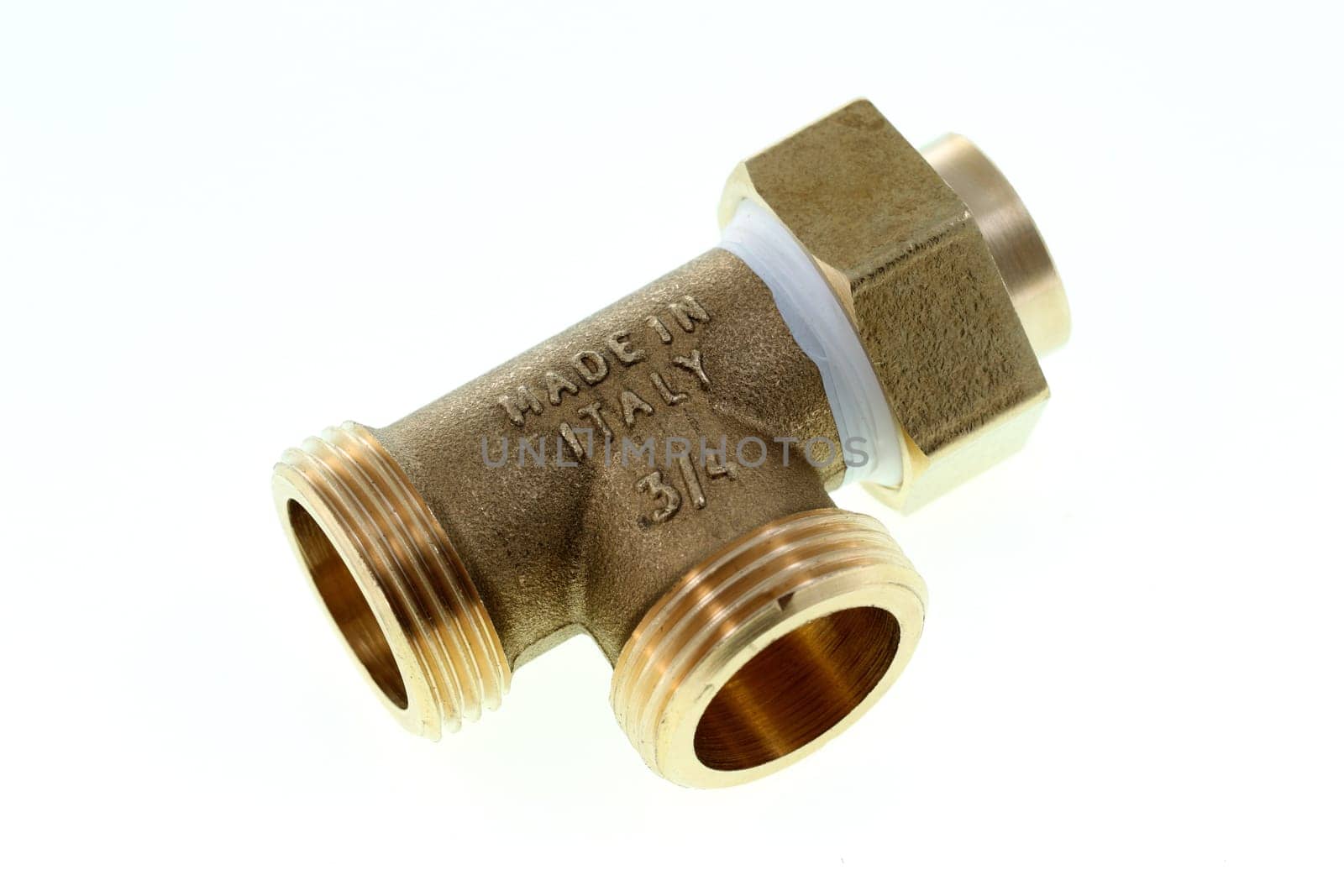 details of plumbing fitting isolated on white background