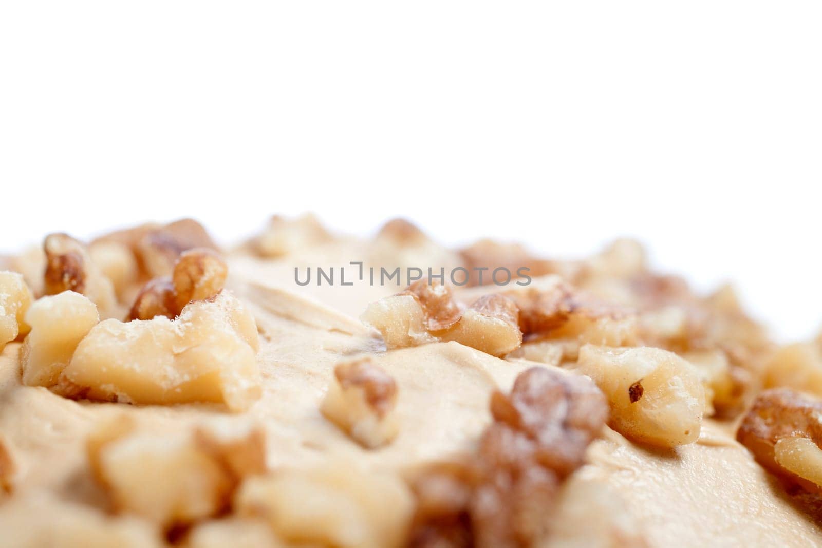 Fresh coffee cake on an isolated background