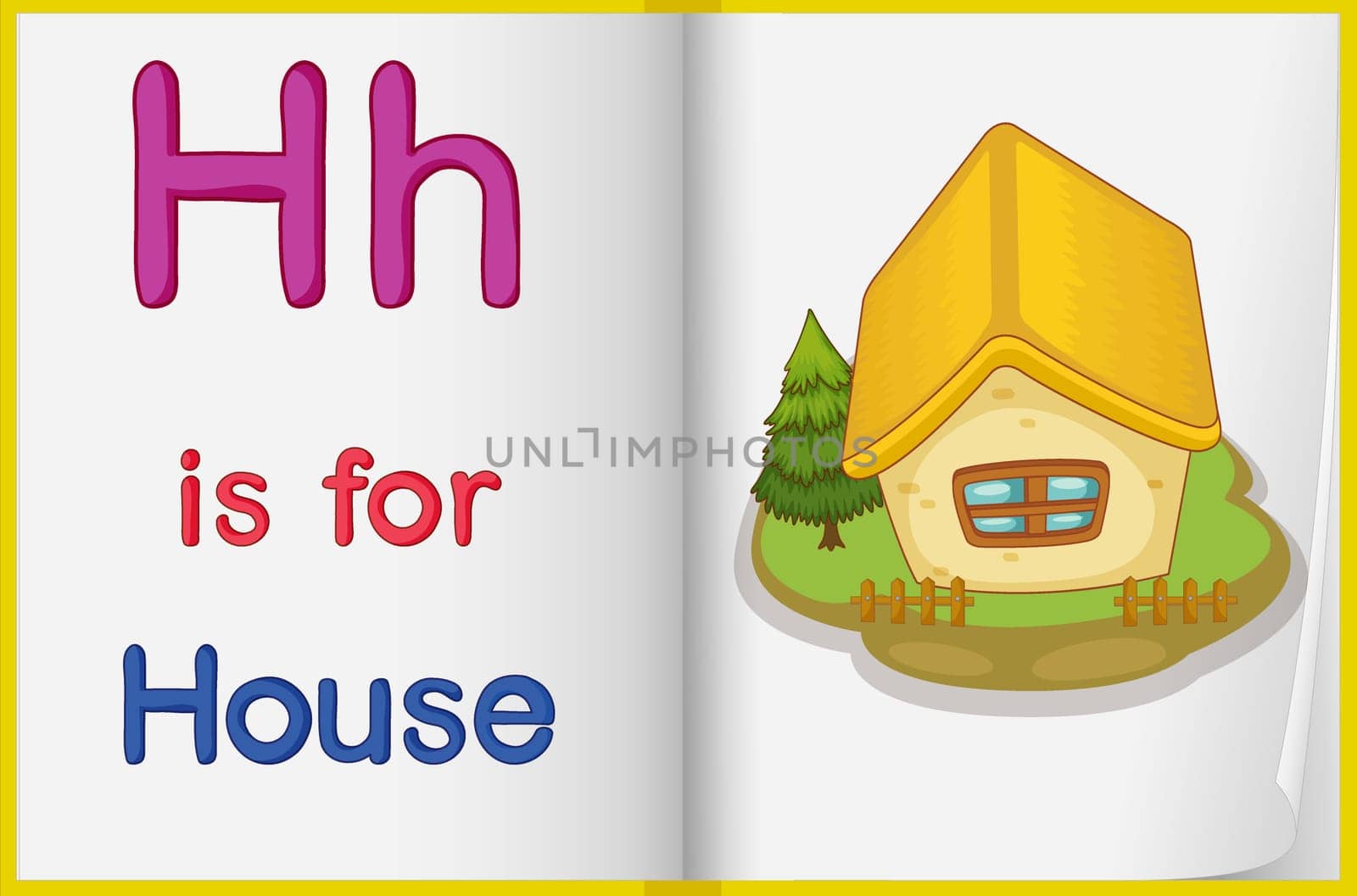Illustrated letters and words worksheet