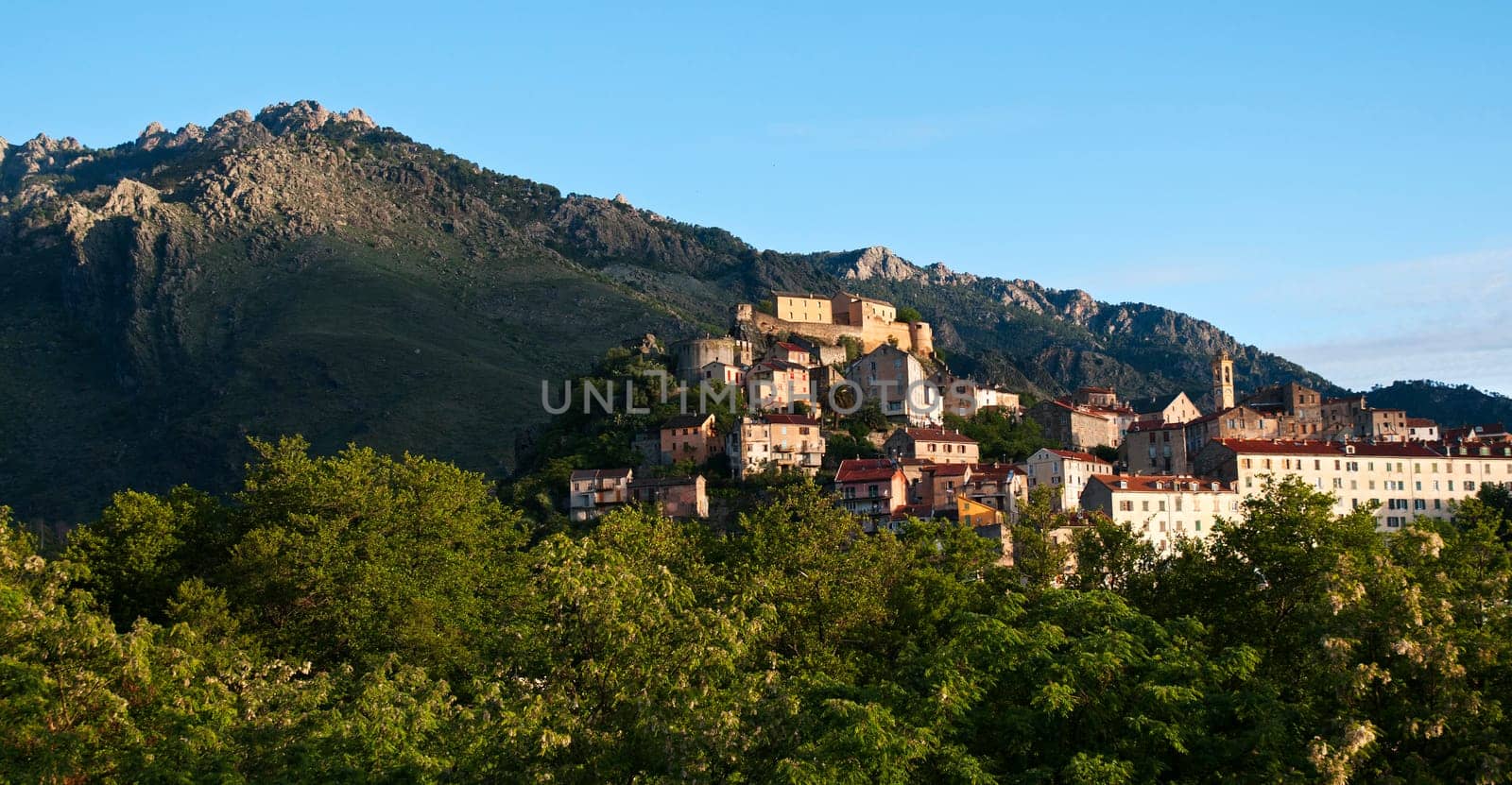 View of Corte, Corsica - France