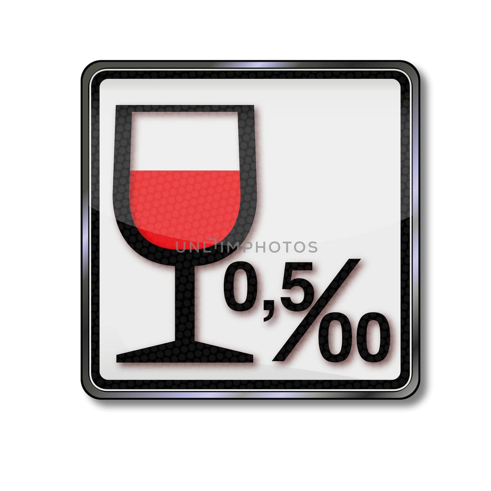 Schild alcohol and blood alcohol limit 0.5
