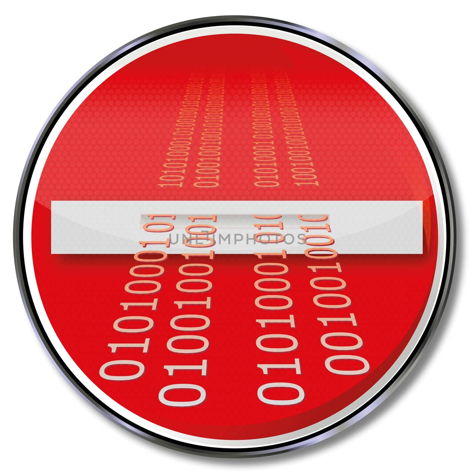 Sign one-way street data highway