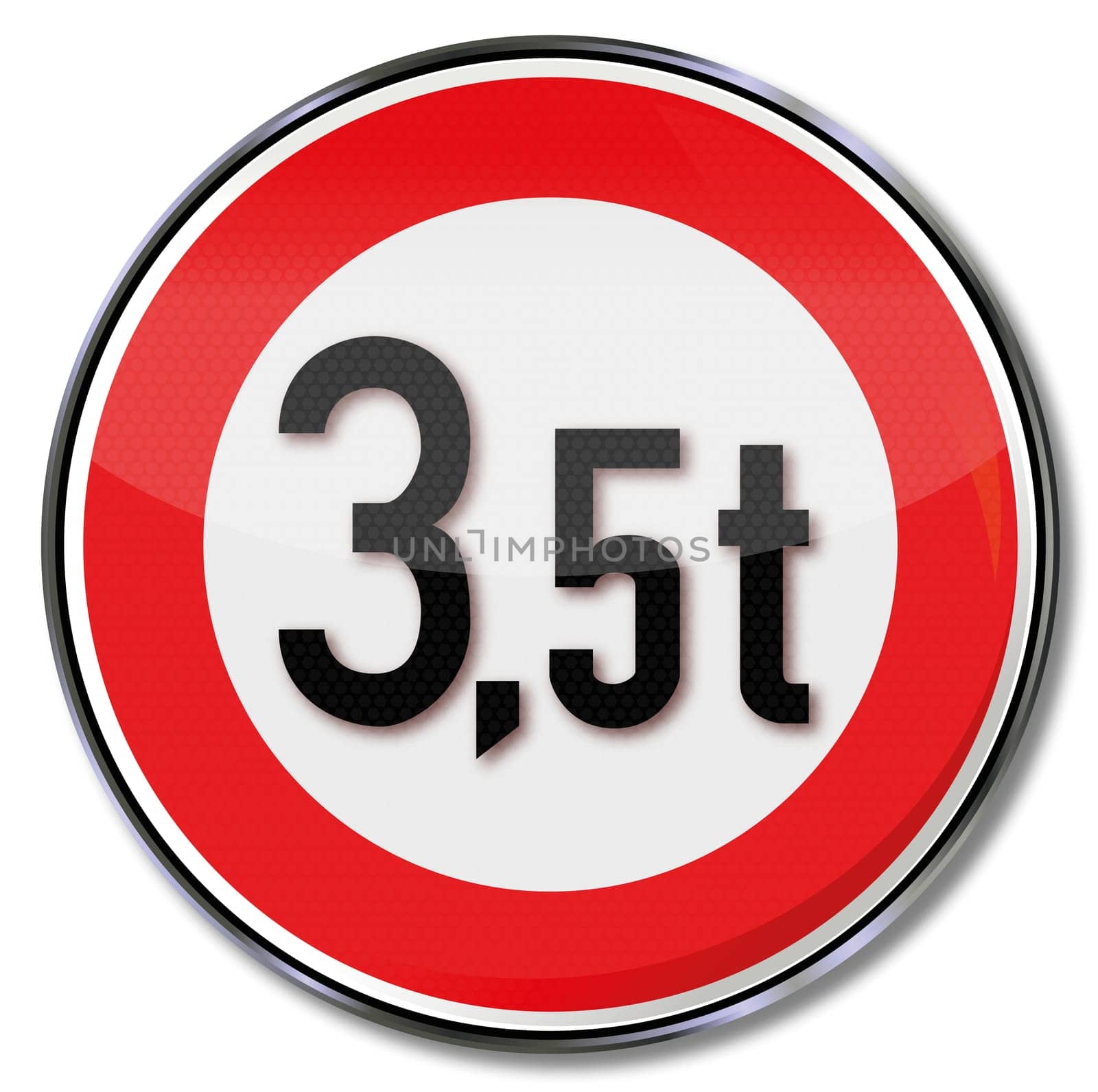 Traffic sign maximum weight 3.5 tons