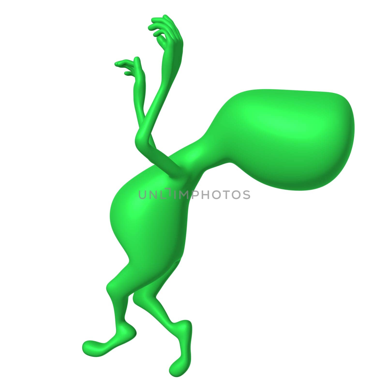 Left side view puppet play theatrically emotions lively