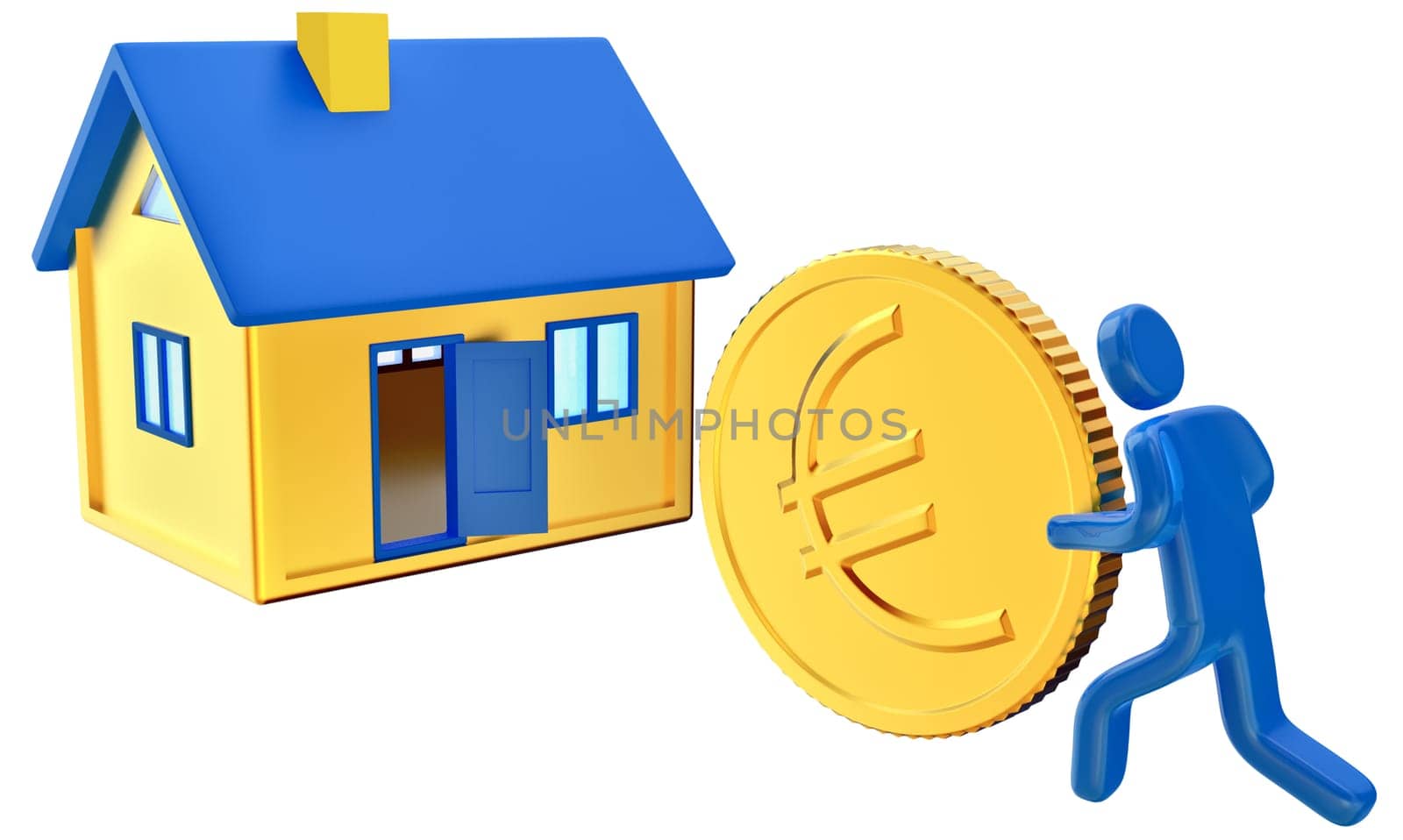 Person invest euro in his future house