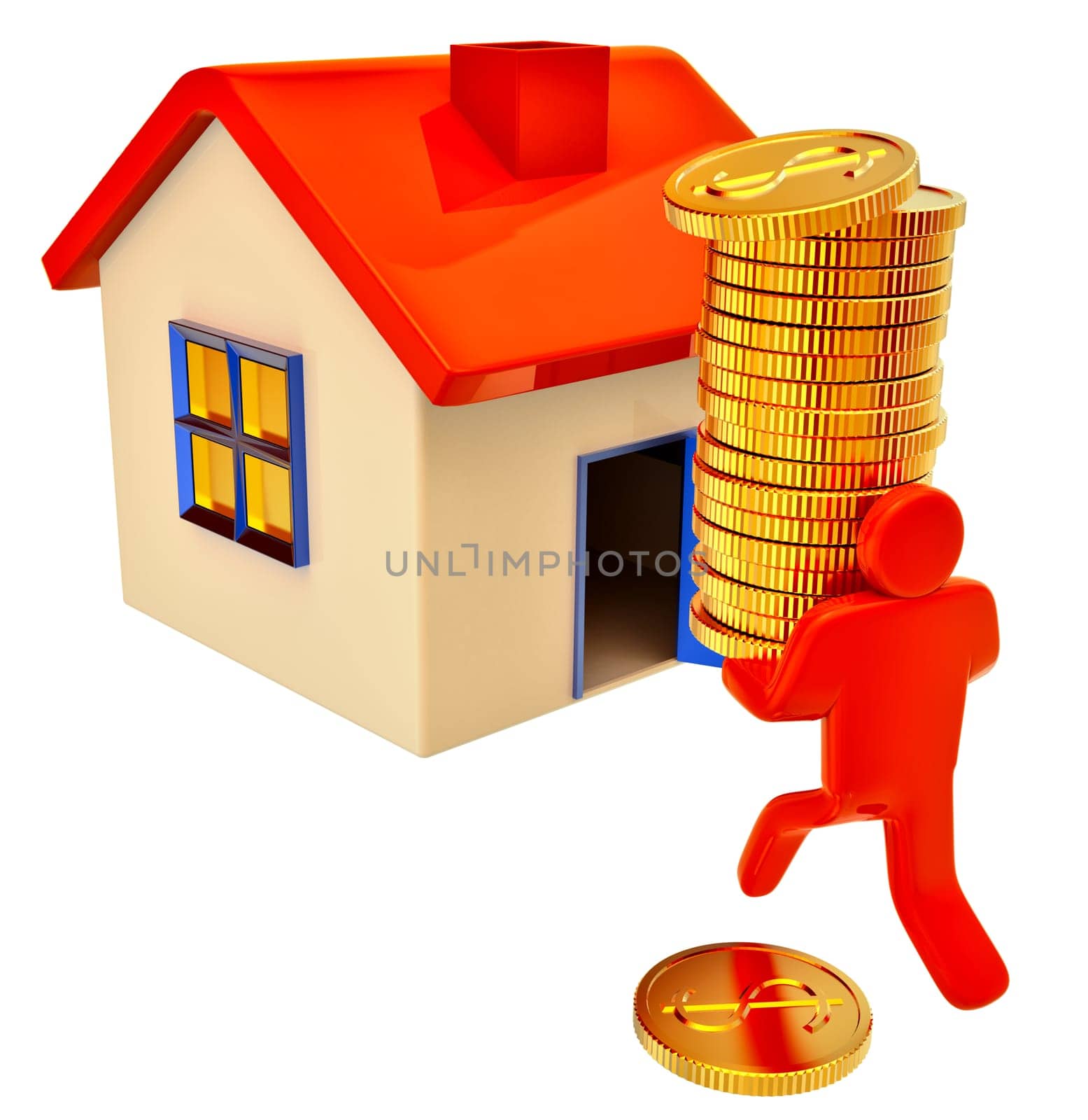 Person invest dollars in his future house