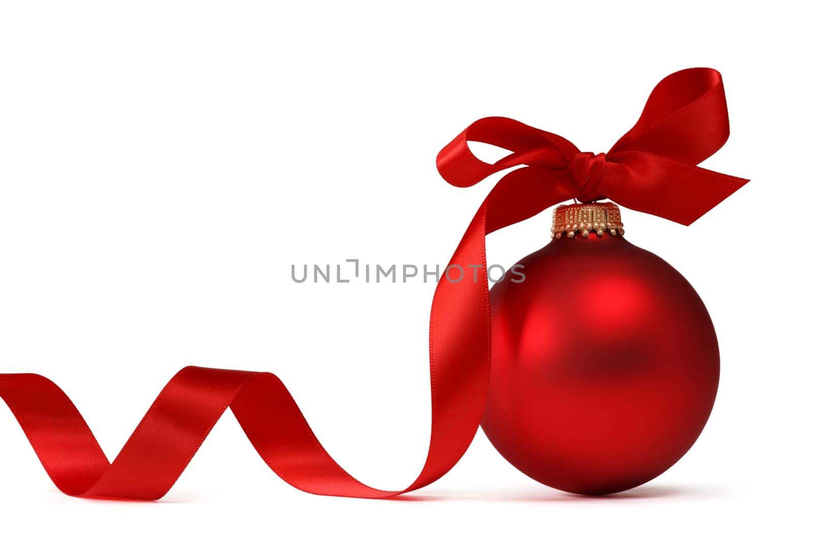 Christmas ball with ribbon