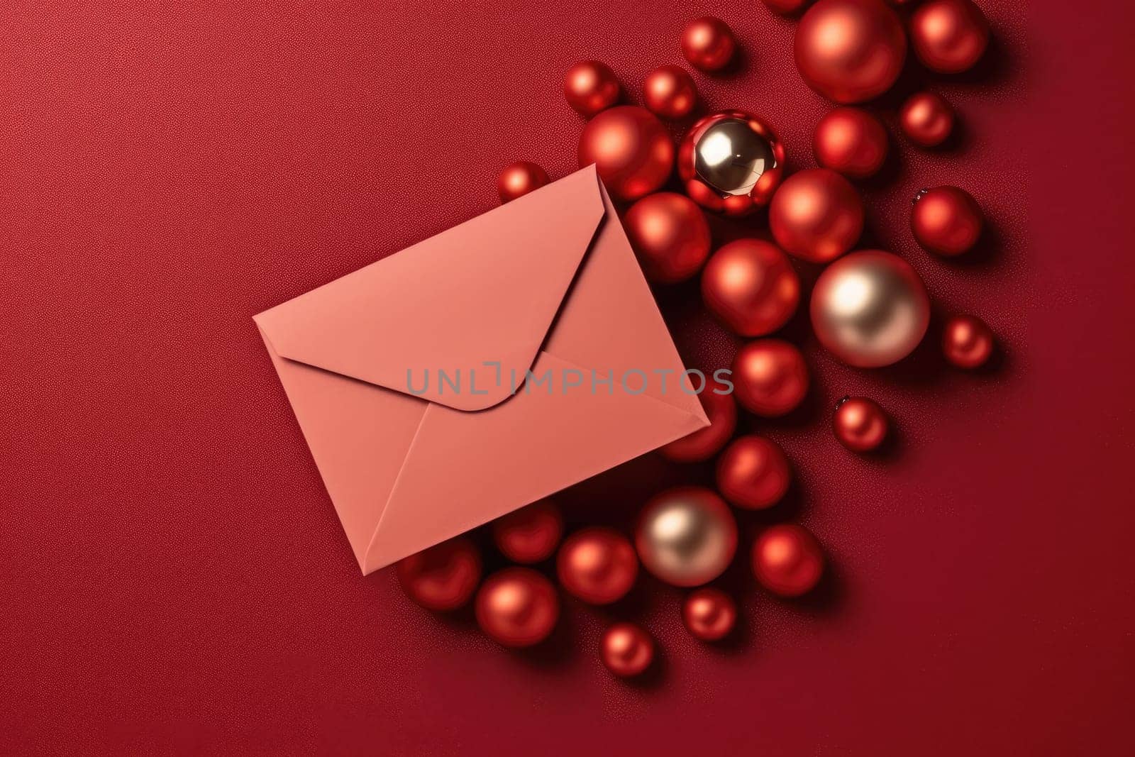 Christmas greeting card. Christmas or new year Background. Generative AI by itchaznong