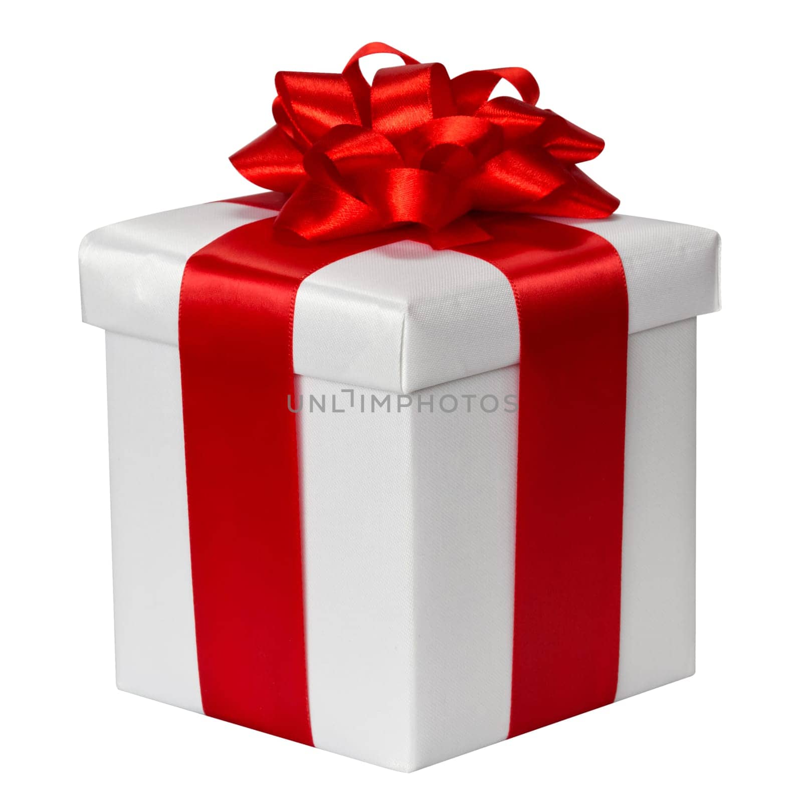 white gift box isolated