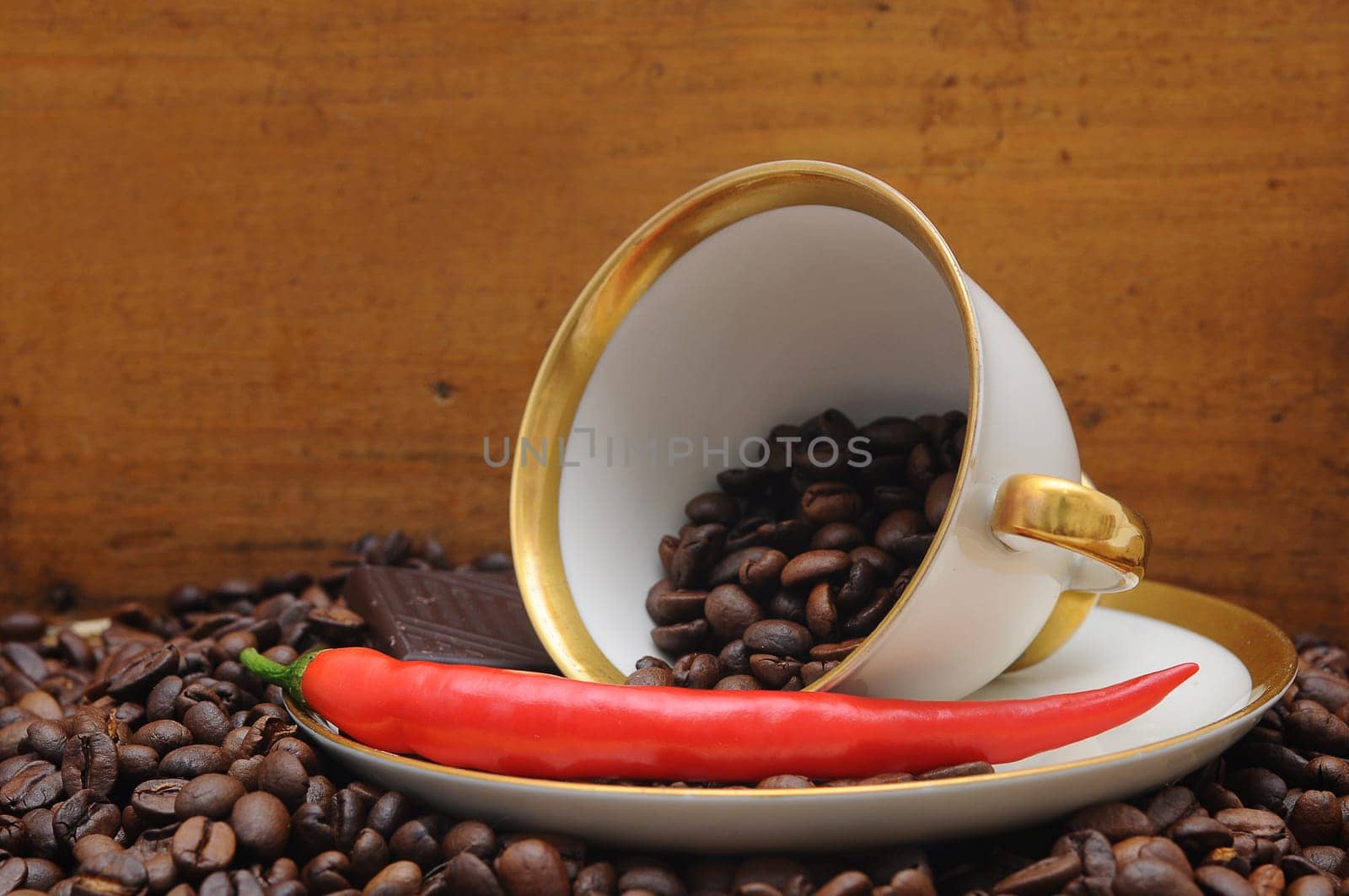 Coffee and pepperoni