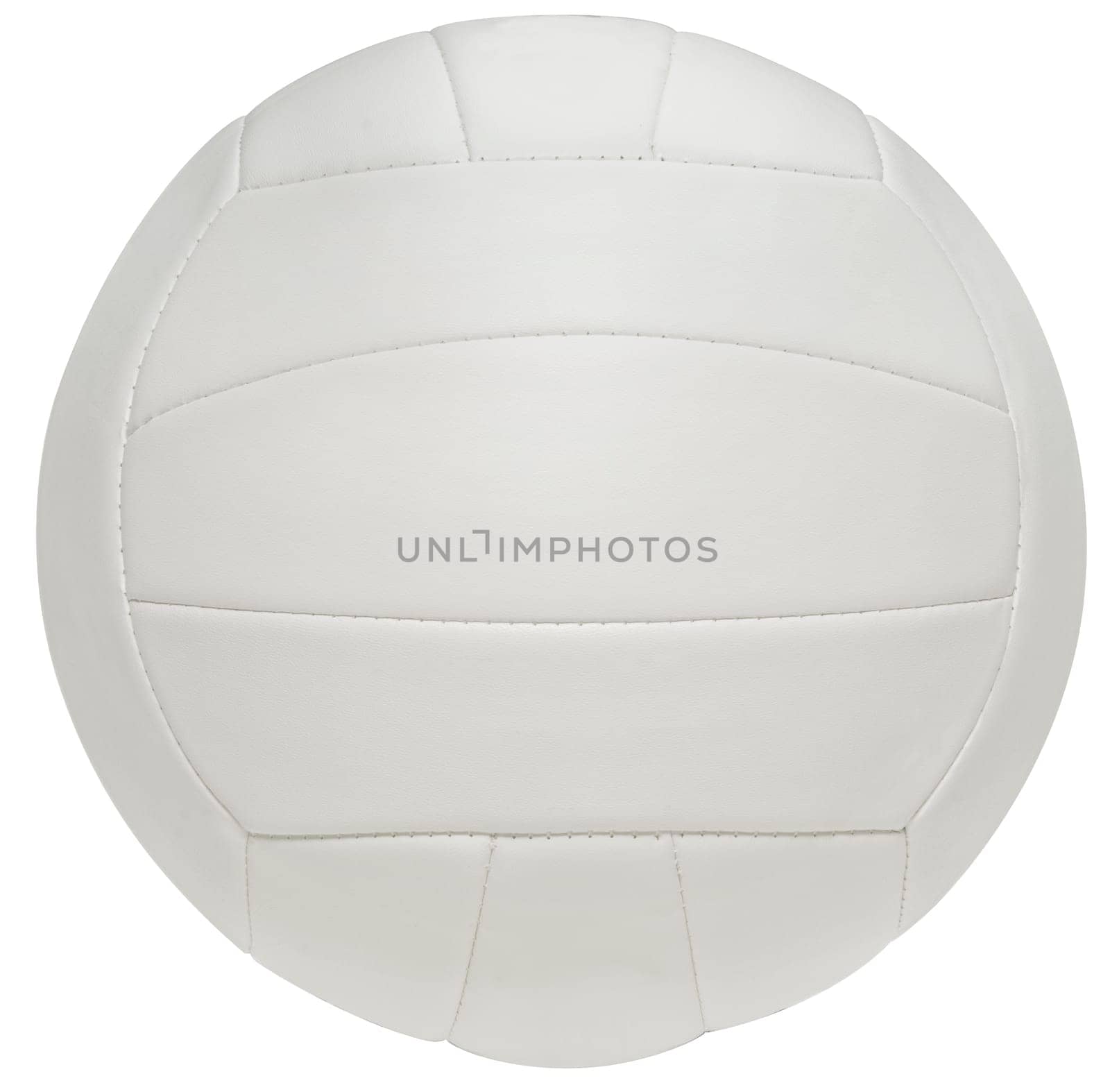 Close up of a volleyball on a white background.