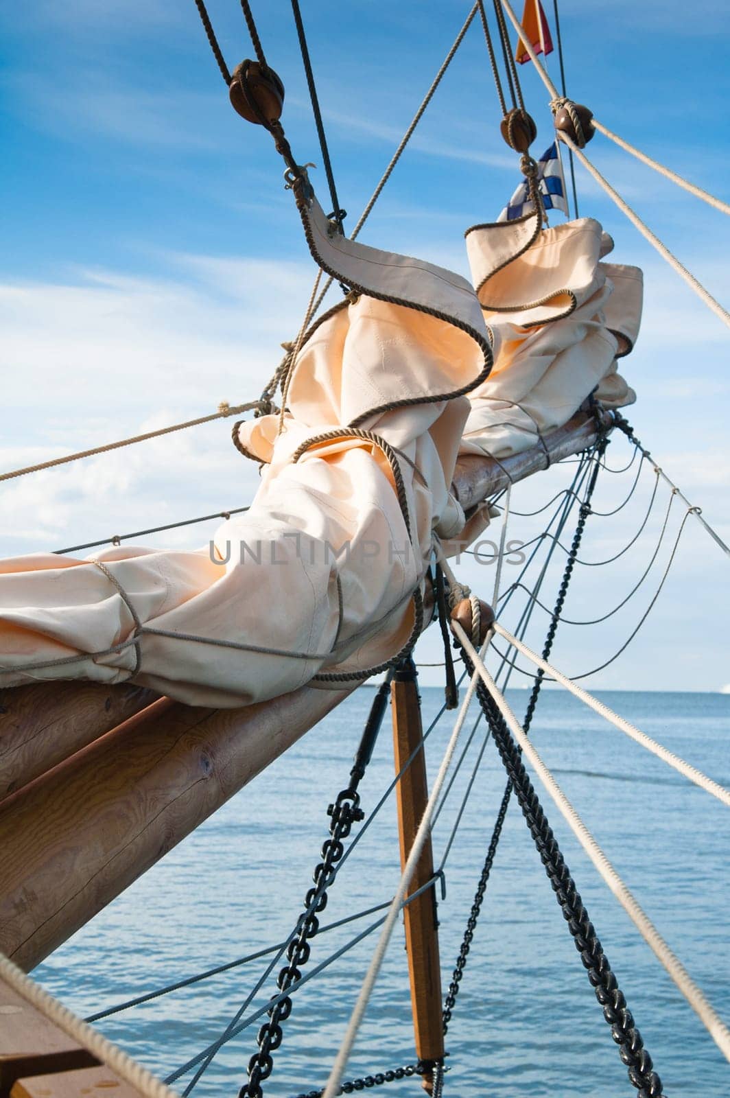 Close-up shot of rope. Taken at a shipyard.