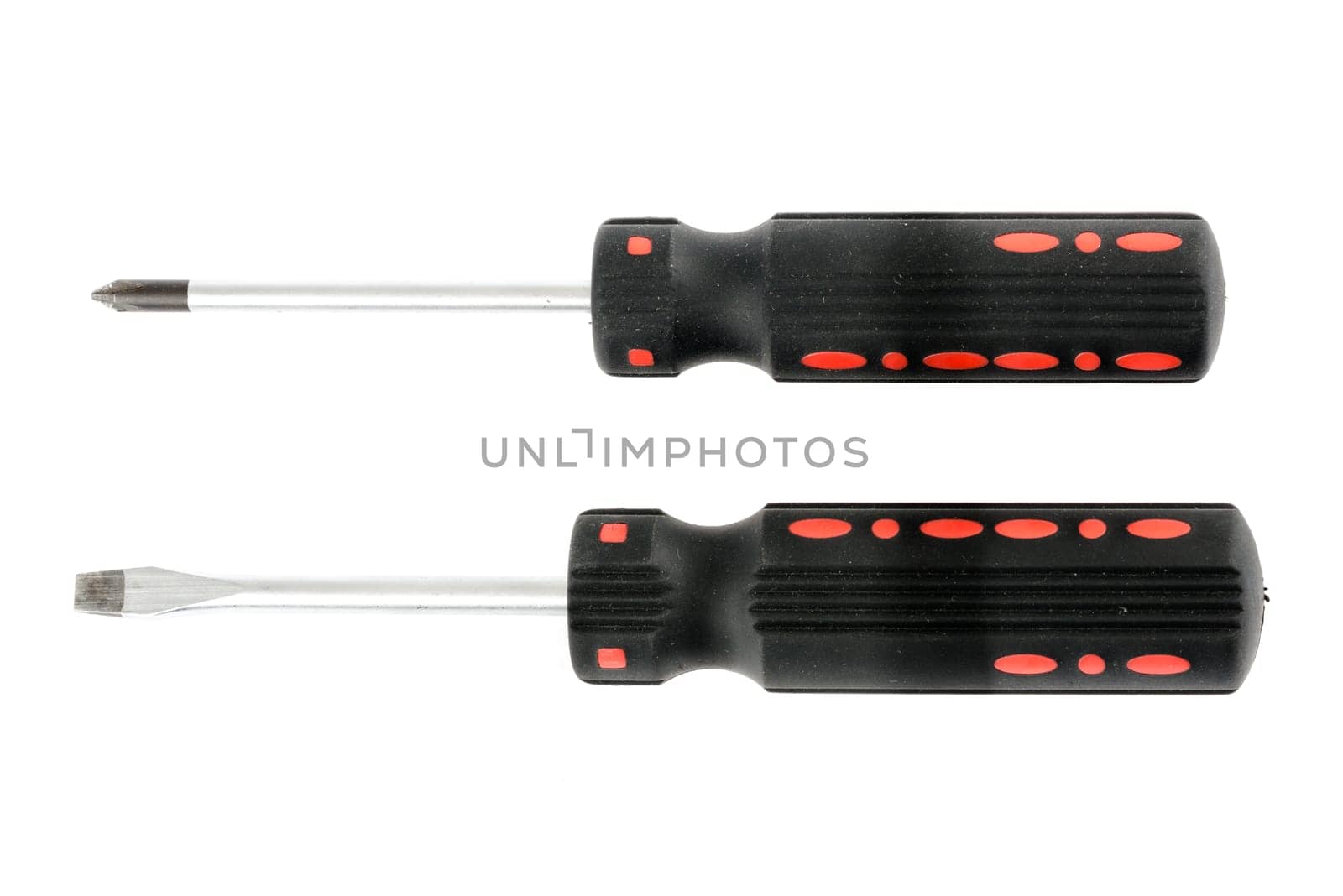 Screwdriver in front of white background