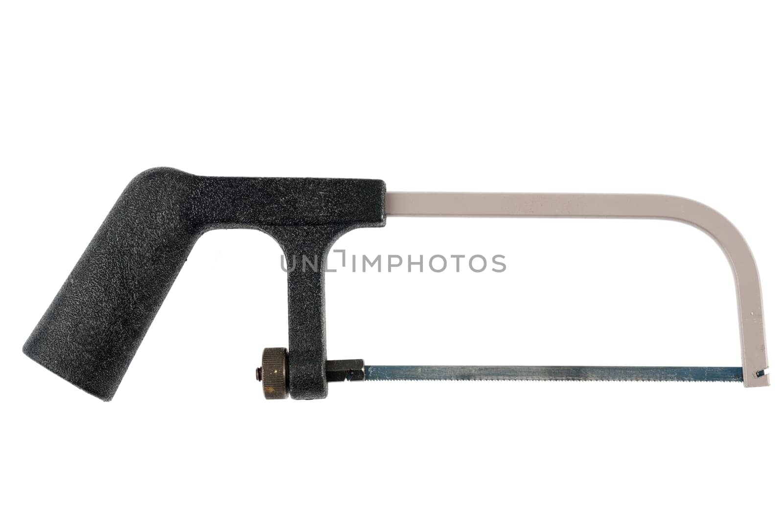 Iron saw against white background