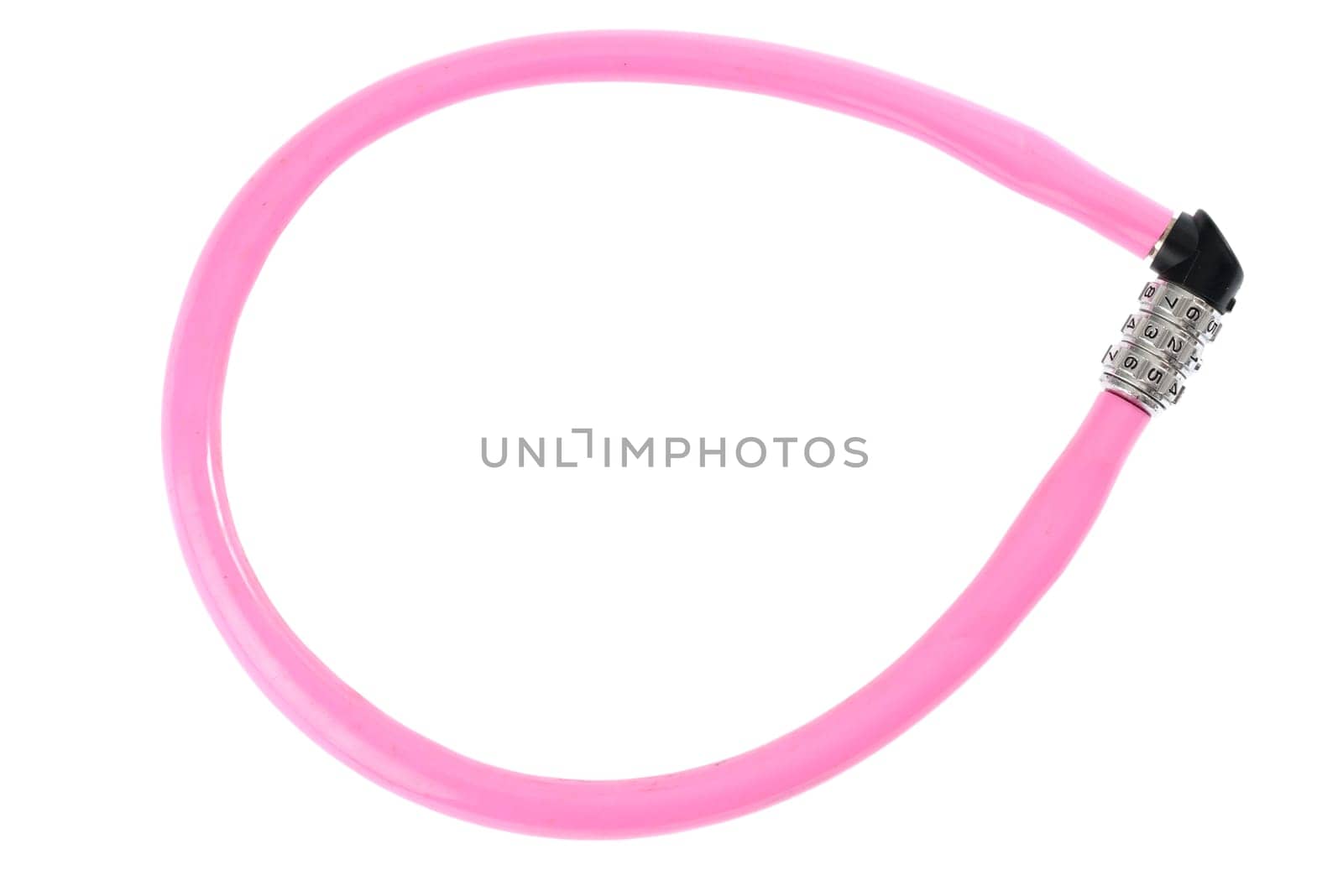 Bicycle lock against white background