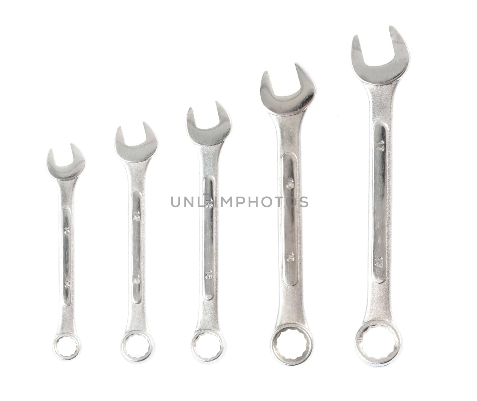 Wrench against white background
