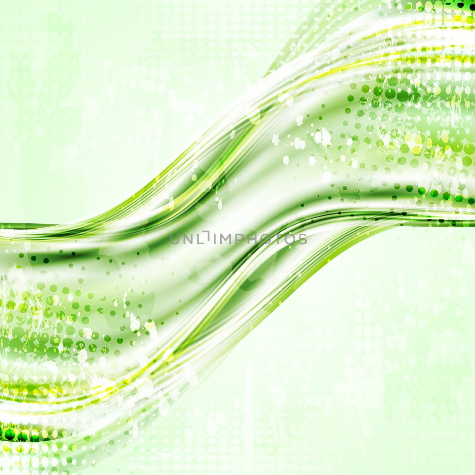 Green abstract waves. Vector background eps 10