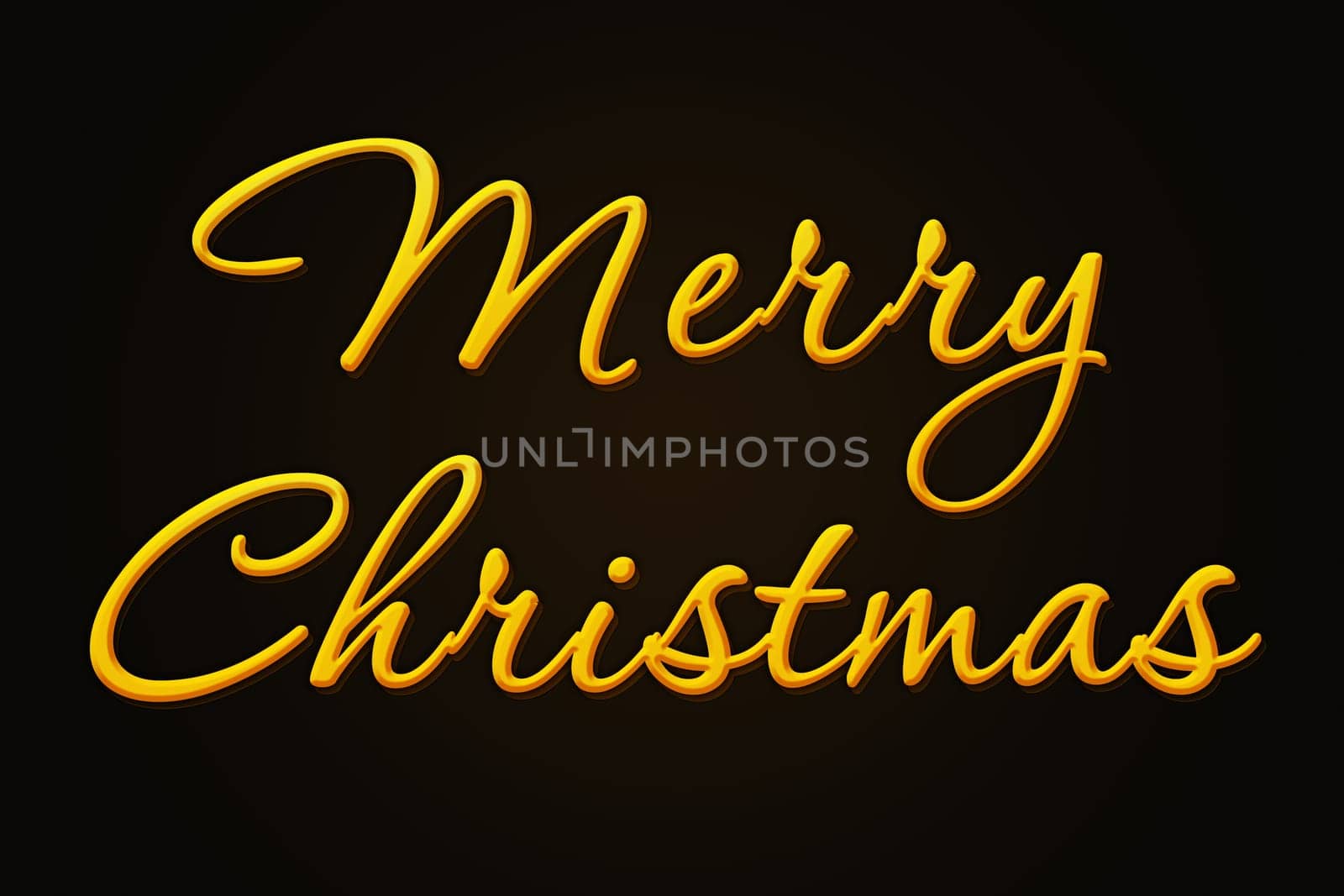 A golden Merry Christmas as a kind of golden illustration to use for web and presentations