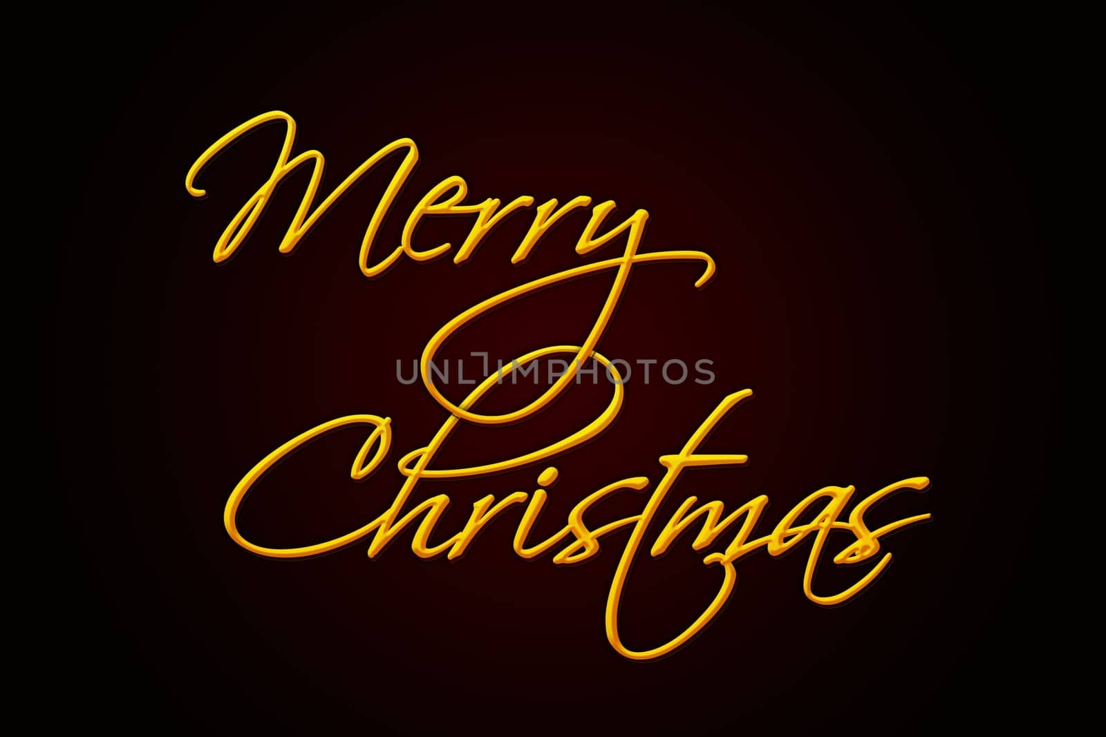 A golden Merry Christmas as a kind of golden illustration to use for web and presentations