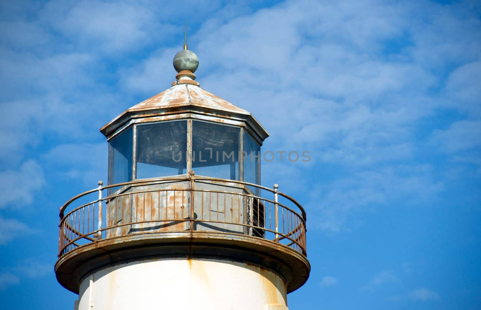 The top Lens housing on a West Coast Lighthouse