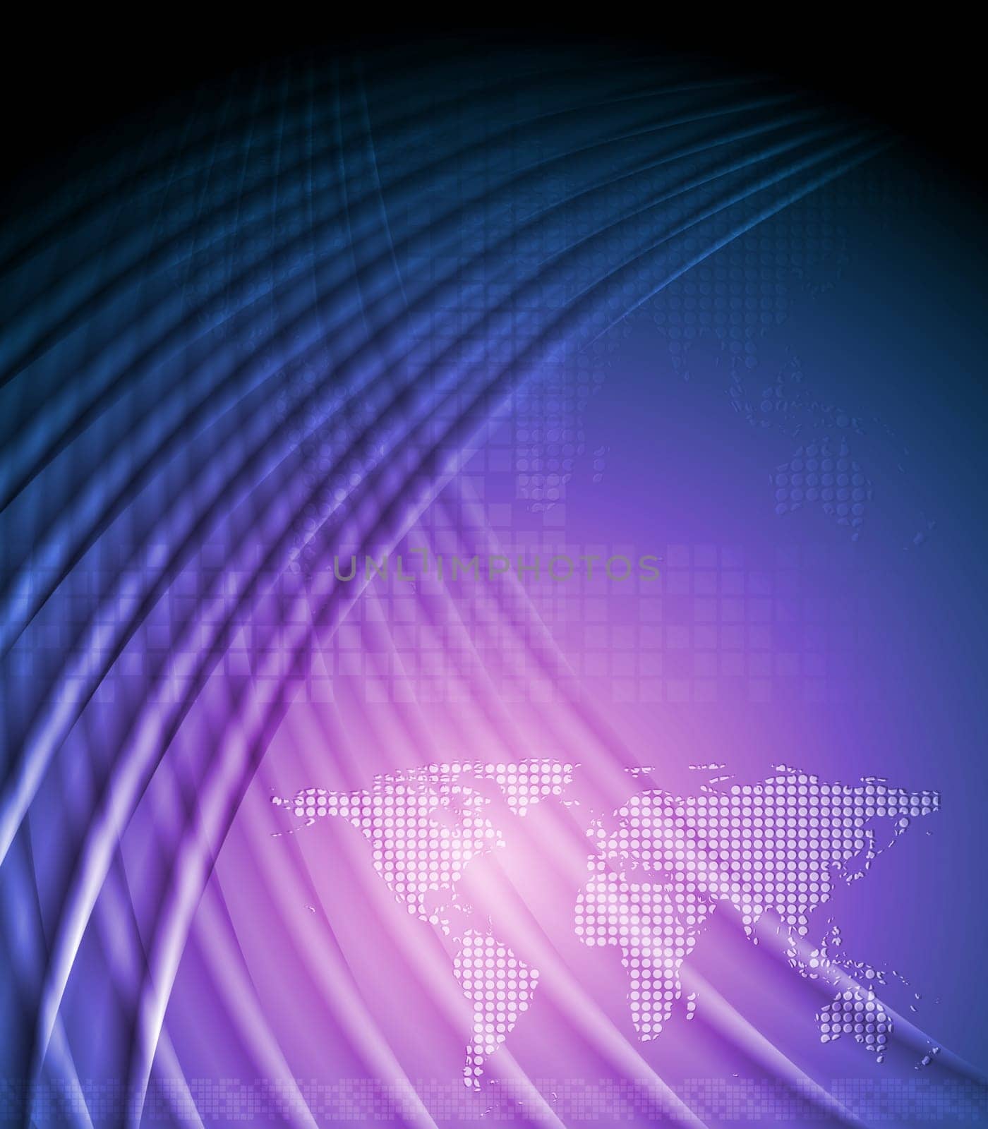 Abstract technology background with world map. Vector illustration eps 10