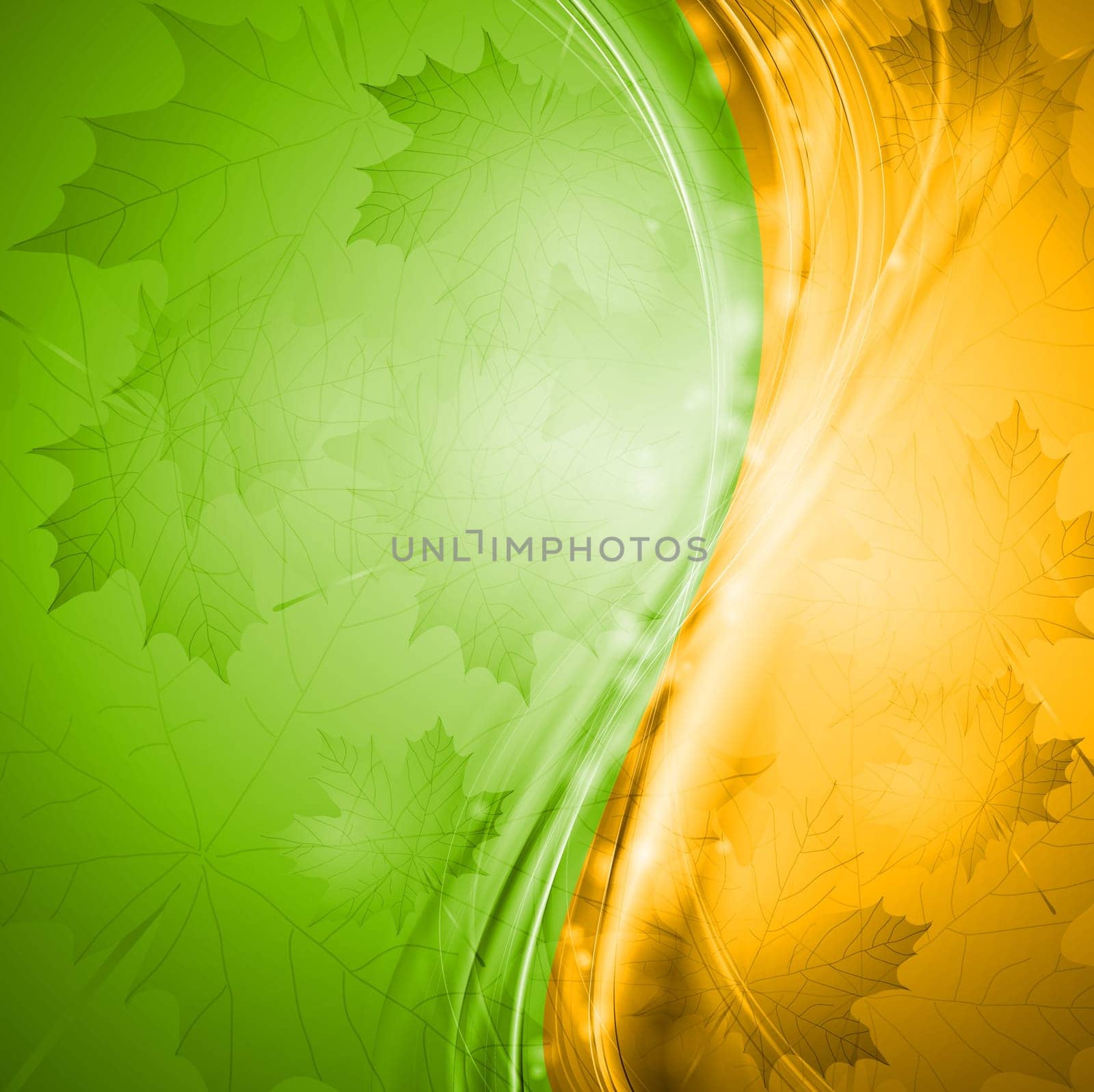 Two-colored autumn background. Vector illustration eps 10