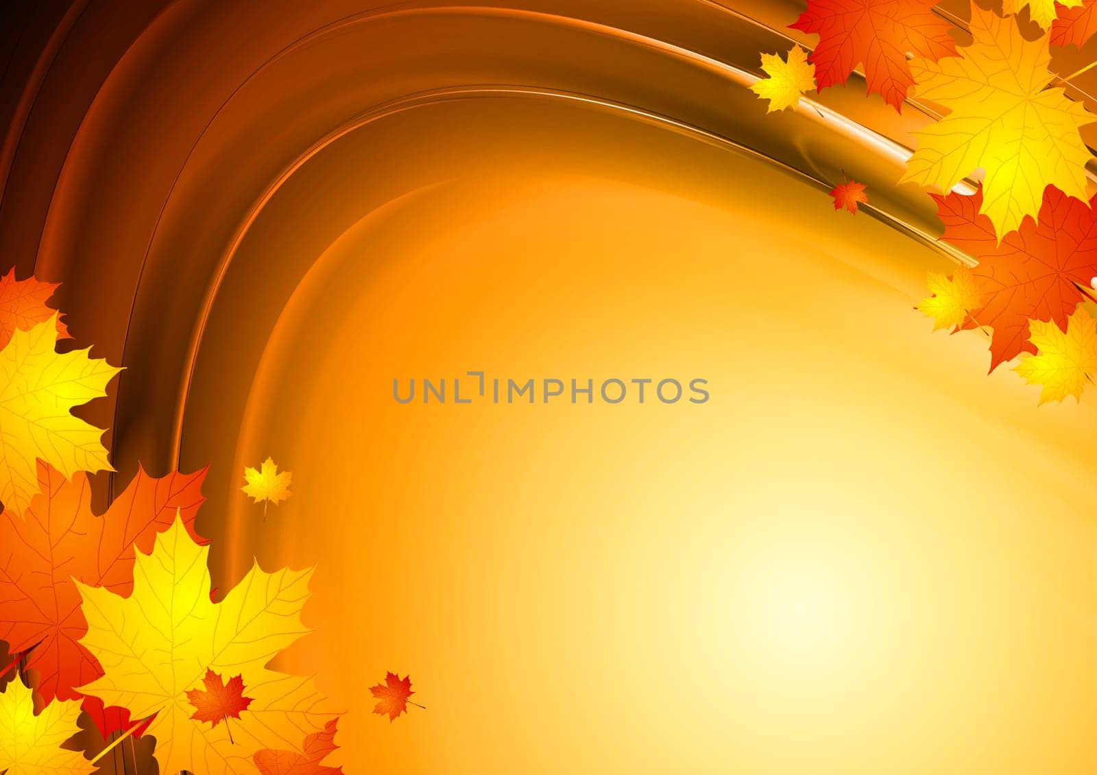 Orange autumn backdrop. Vector illustration eps 10