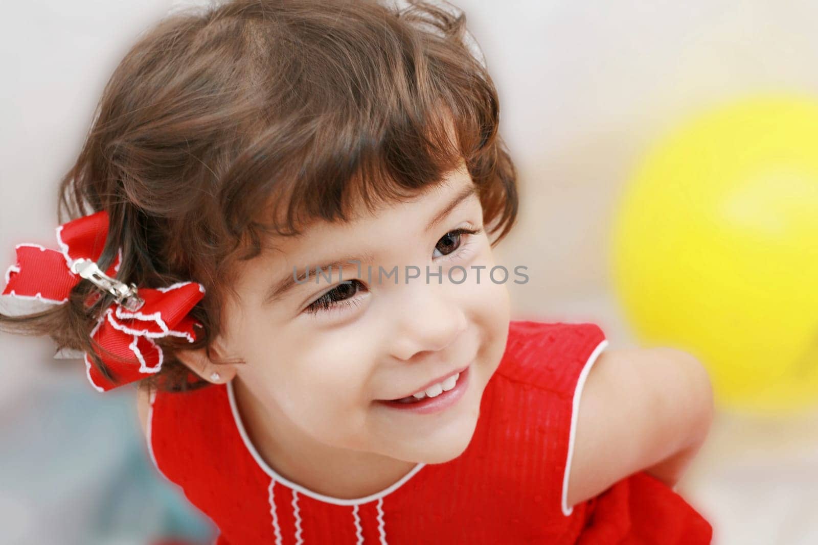 Adorable little girl isolated on white background