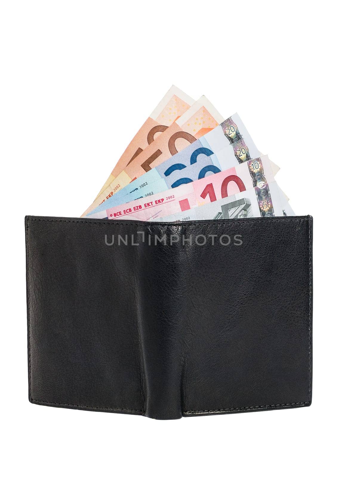 Wallet with fanned out banknotes