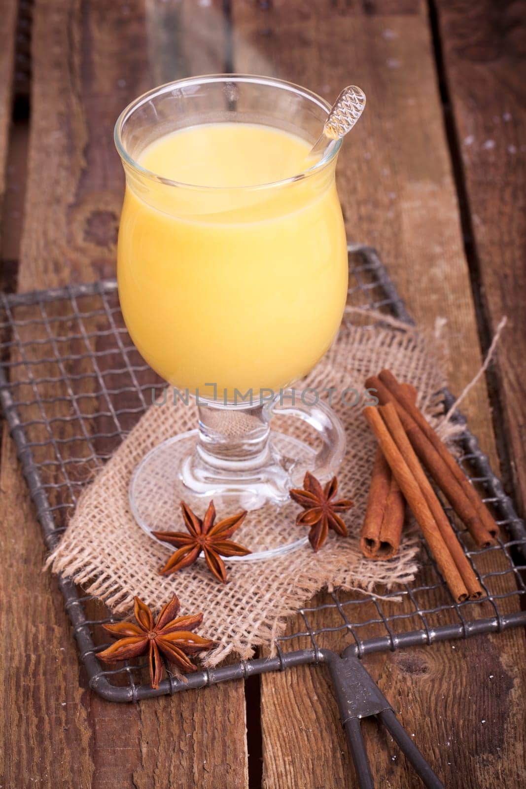 steaming hot eggnog