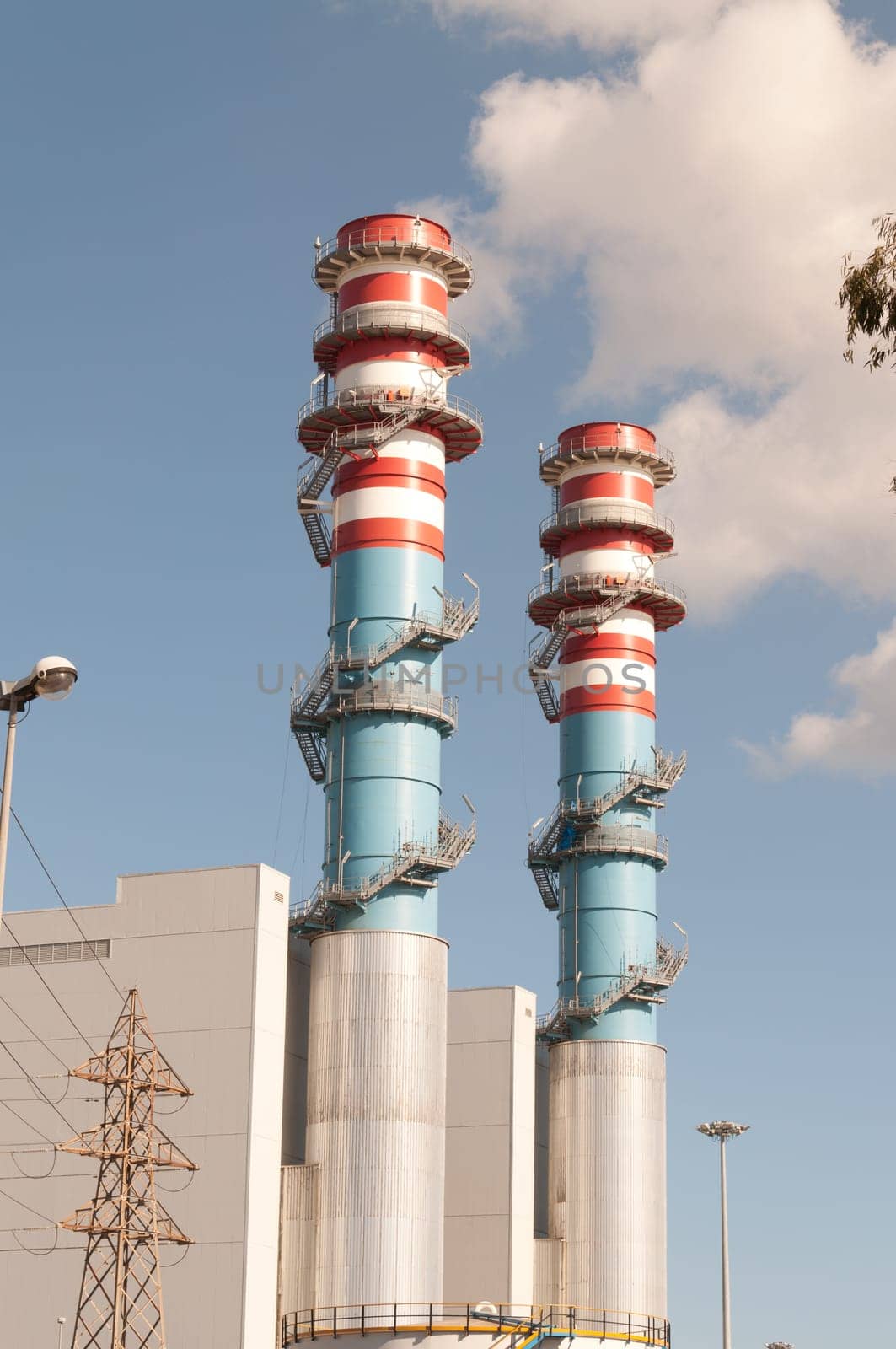 Industrial pipelines and ducts in a modern industry
