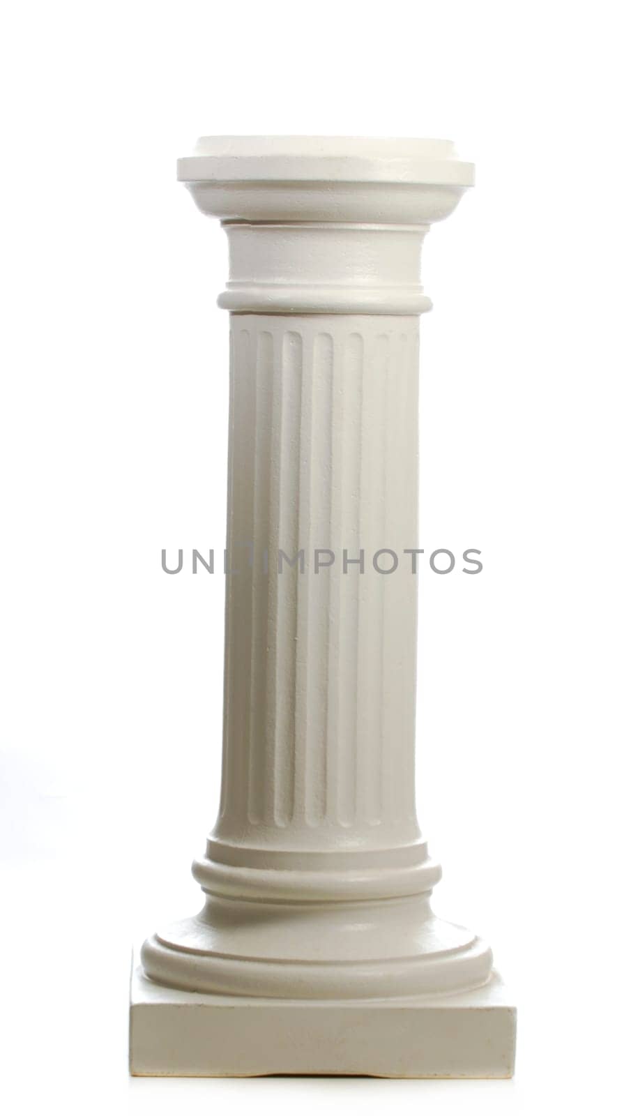 pillar isolated on white background with reflection