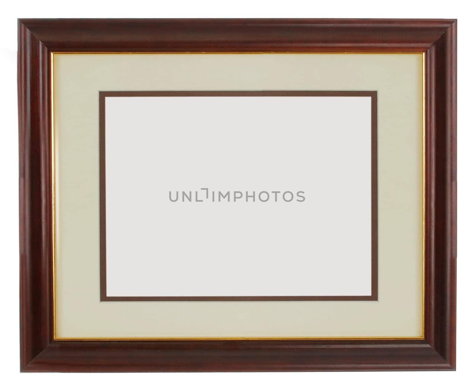 picture frame with matting isolated on white background