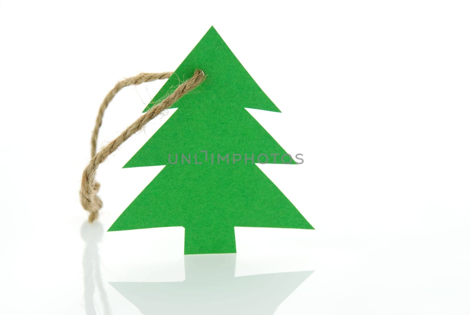 green christmas tree as a label