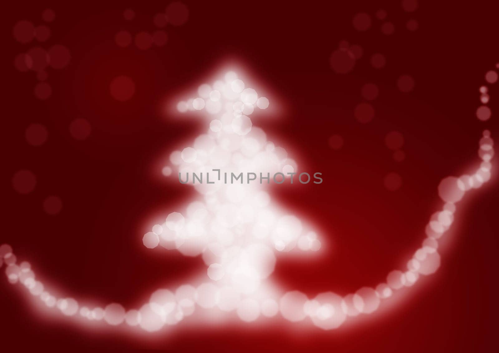 red christmas background with a white christmas tree on it