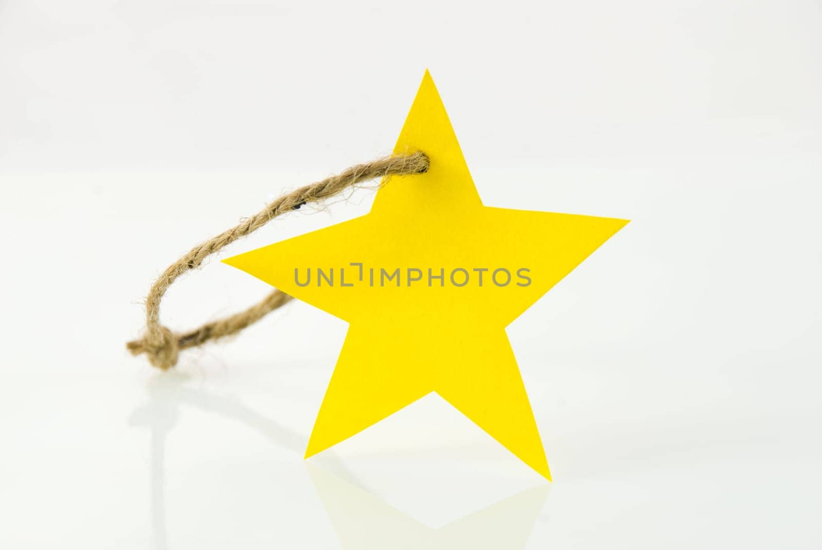 yellow star as banner with copyspace
