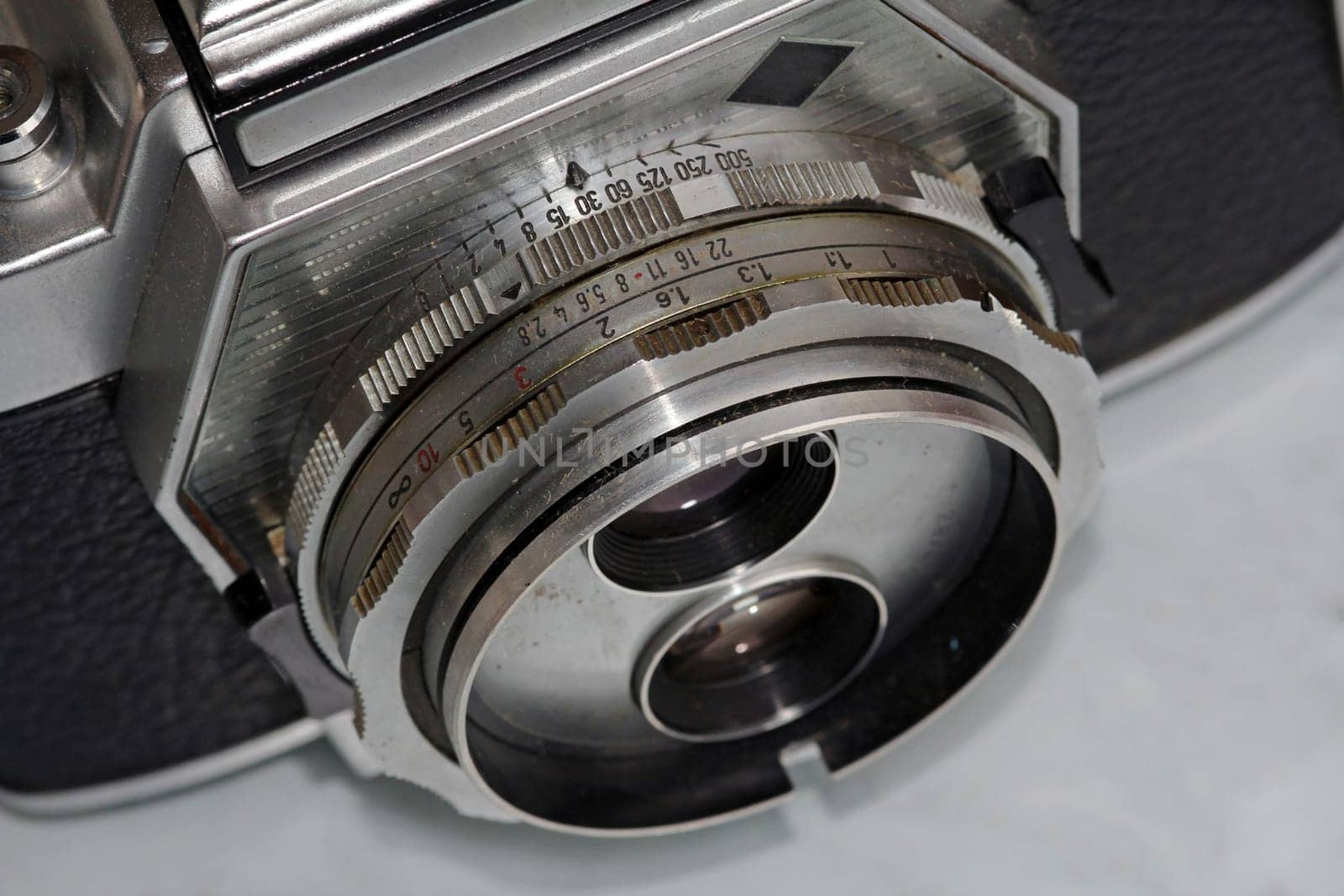 Lens of an old camera