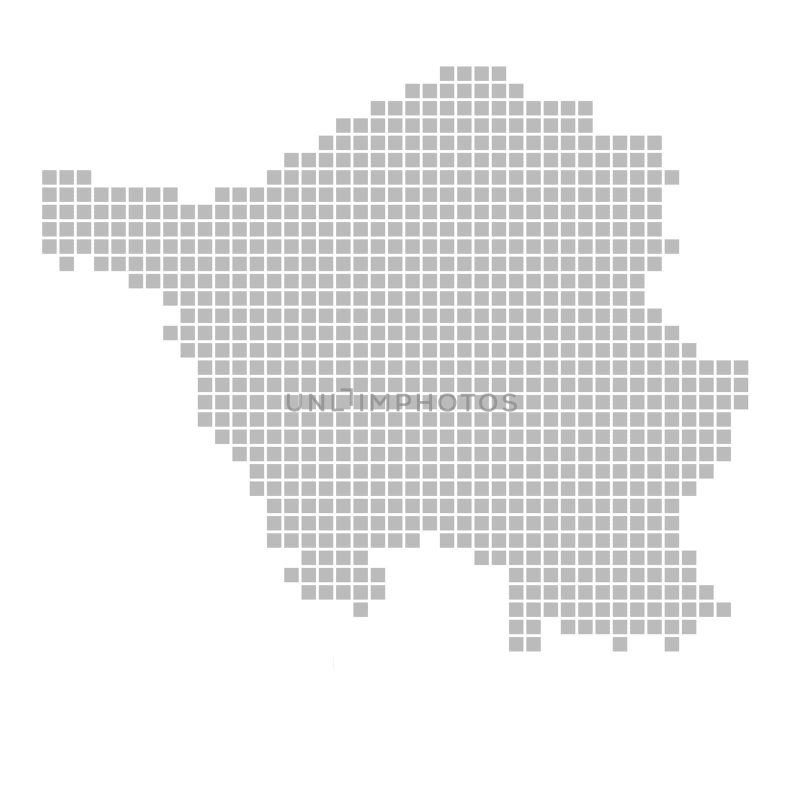 Map of pixels: Saarland